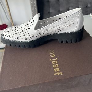 NWT Jon Josef White Loafers Shoes size 8